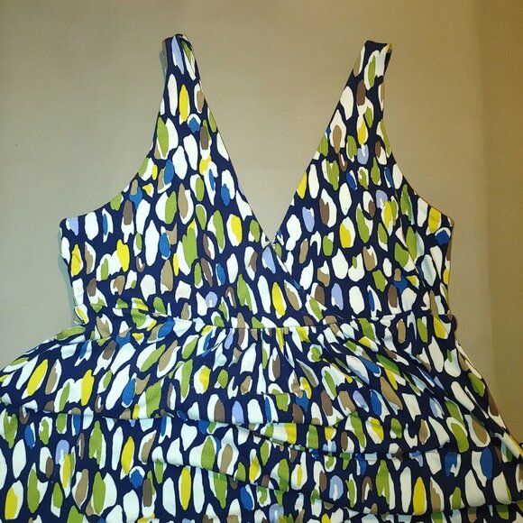 NYC & Company Colorful Comfy Stretch V Neck Woman’s Size M  Long Maxi Dress - Picture 4 of 9